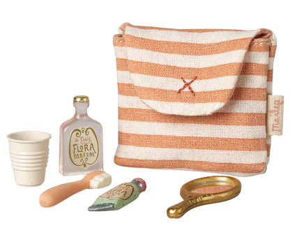 Toiletry Bag Toothbrush Set Red Stripe