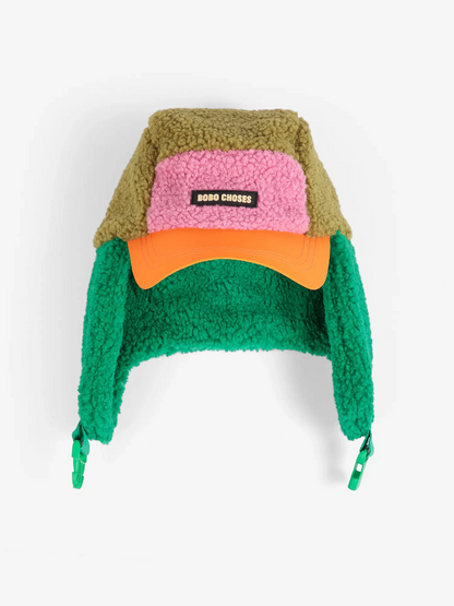 Multicolour Sheepskin Chapka Hat