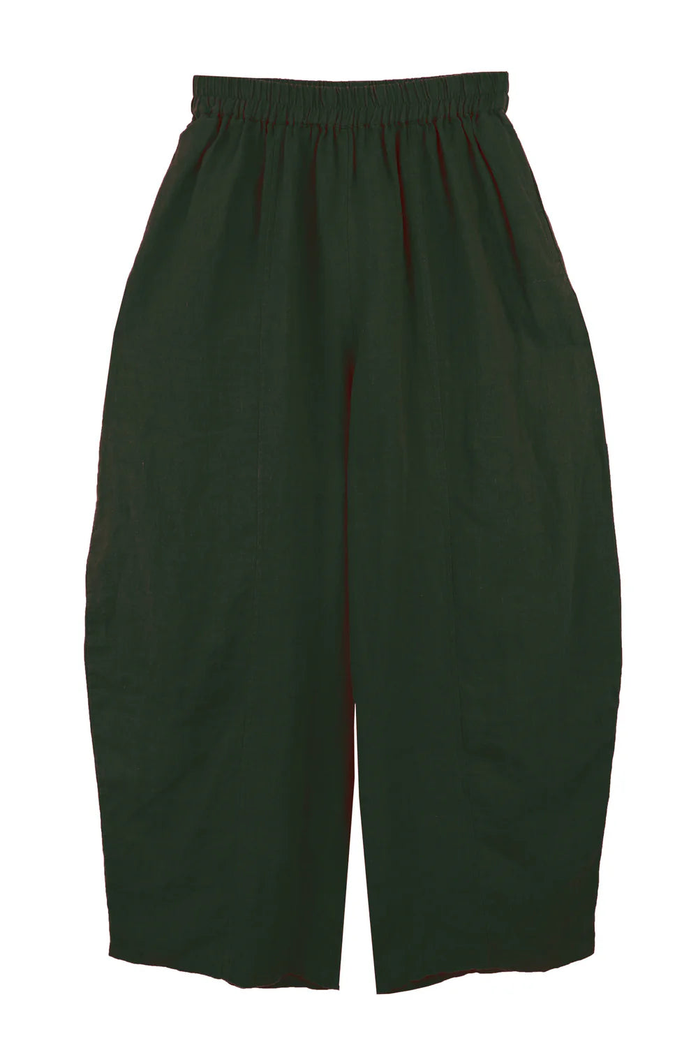 Basic Linen Trousers - Dark Forest