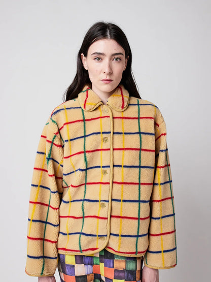 Colour Striped Sheepskin Jacket