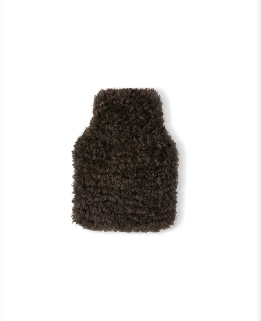 Mini Hot Water Bottle Curly Cocoa