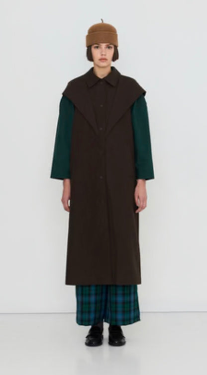 Hooded Trench Coat - Umber