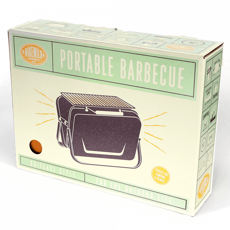 Portable suitcase BBQ - Burnt orange