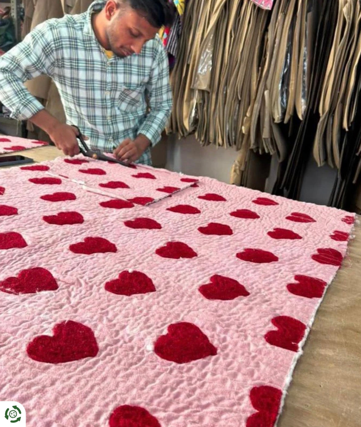 Honey Mini Vest - Burgundy Hearts