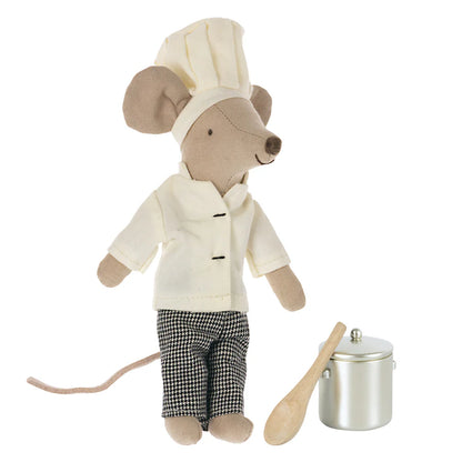 Chef Mouse With Pot & Spoon
