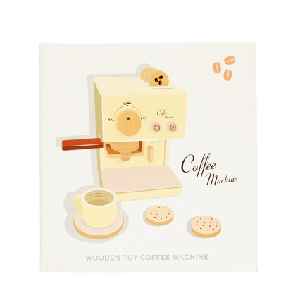 Wooden Toy Coffee Machine Playset