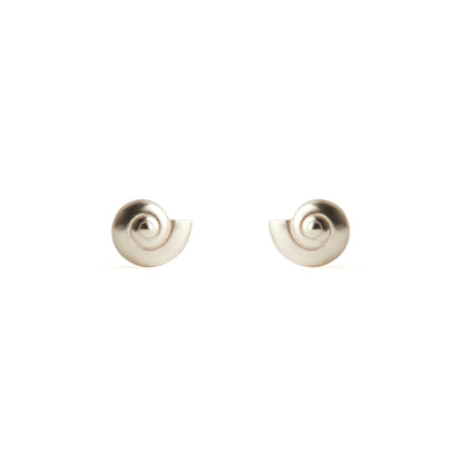 Inanna Spiral Stud Earrings - Silver