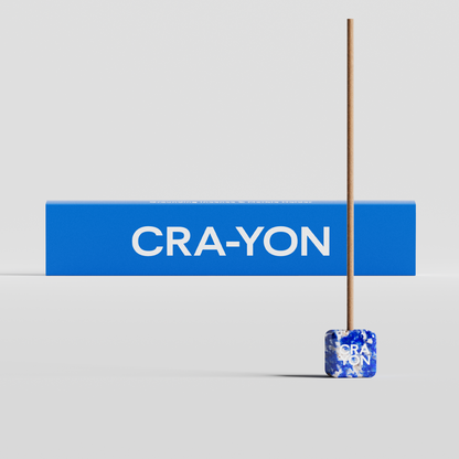 CRA-YON Incense - Blue  Marble Holder