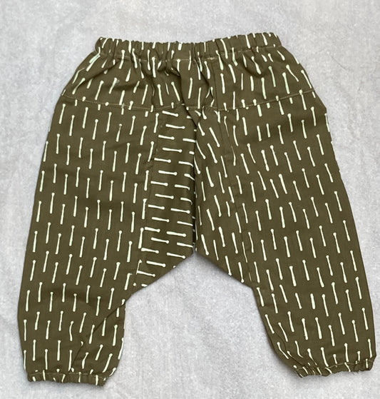 Block Print Harems - Khaki Match