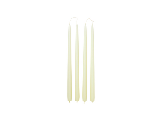 Smooth Tapered Candles - Light Green