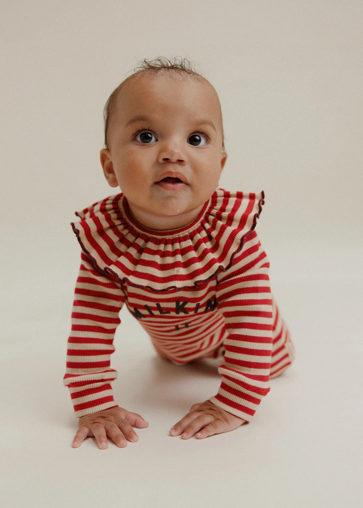 Milking It Crimson Stripe Onsie