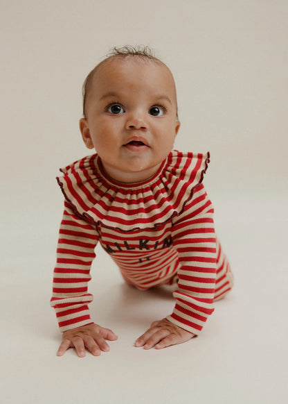 Milking It Crimson Stripe Onsie