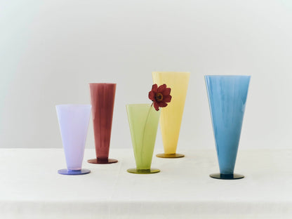 Conical Vase - Large Petrol Blue & Dark Blue