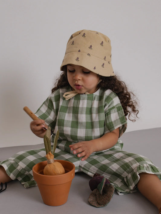 Dill Gingham Boxy T-Shirt