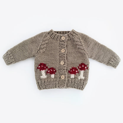 Mushroom Cardigan - Pebble
