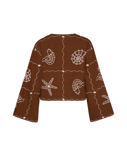 Embroidered Shell Top