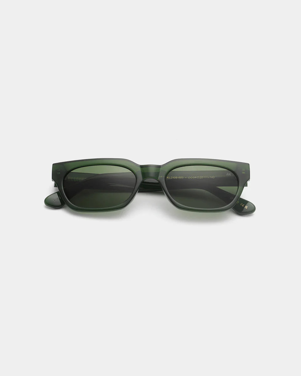 Bror Sunglasses - Dark Green Transparent