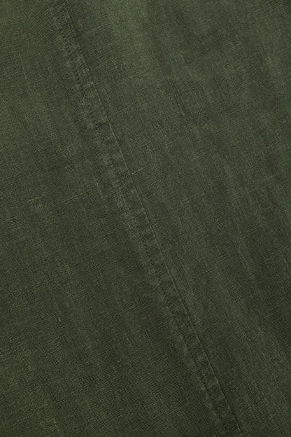 Basic Linen Trousers - Hunter Green