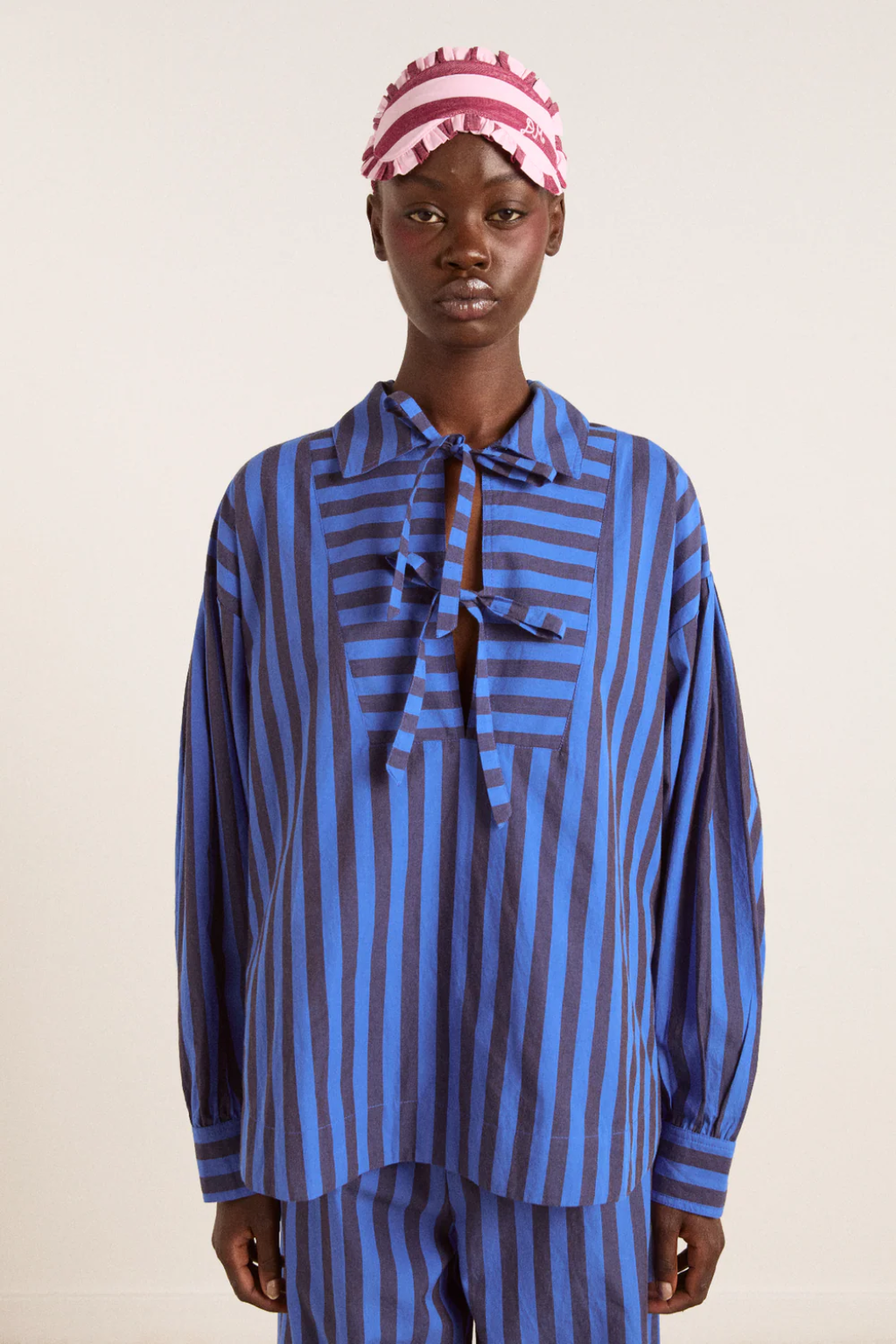 Floki Pj Set - Chocolate & Blue Stripe