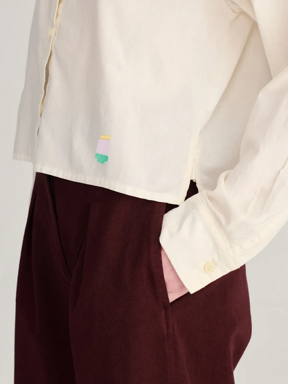 Lace Collar Poplin Shirt