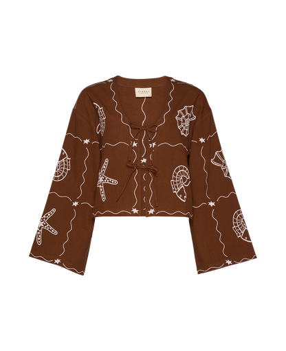 Embroidered Shell Top