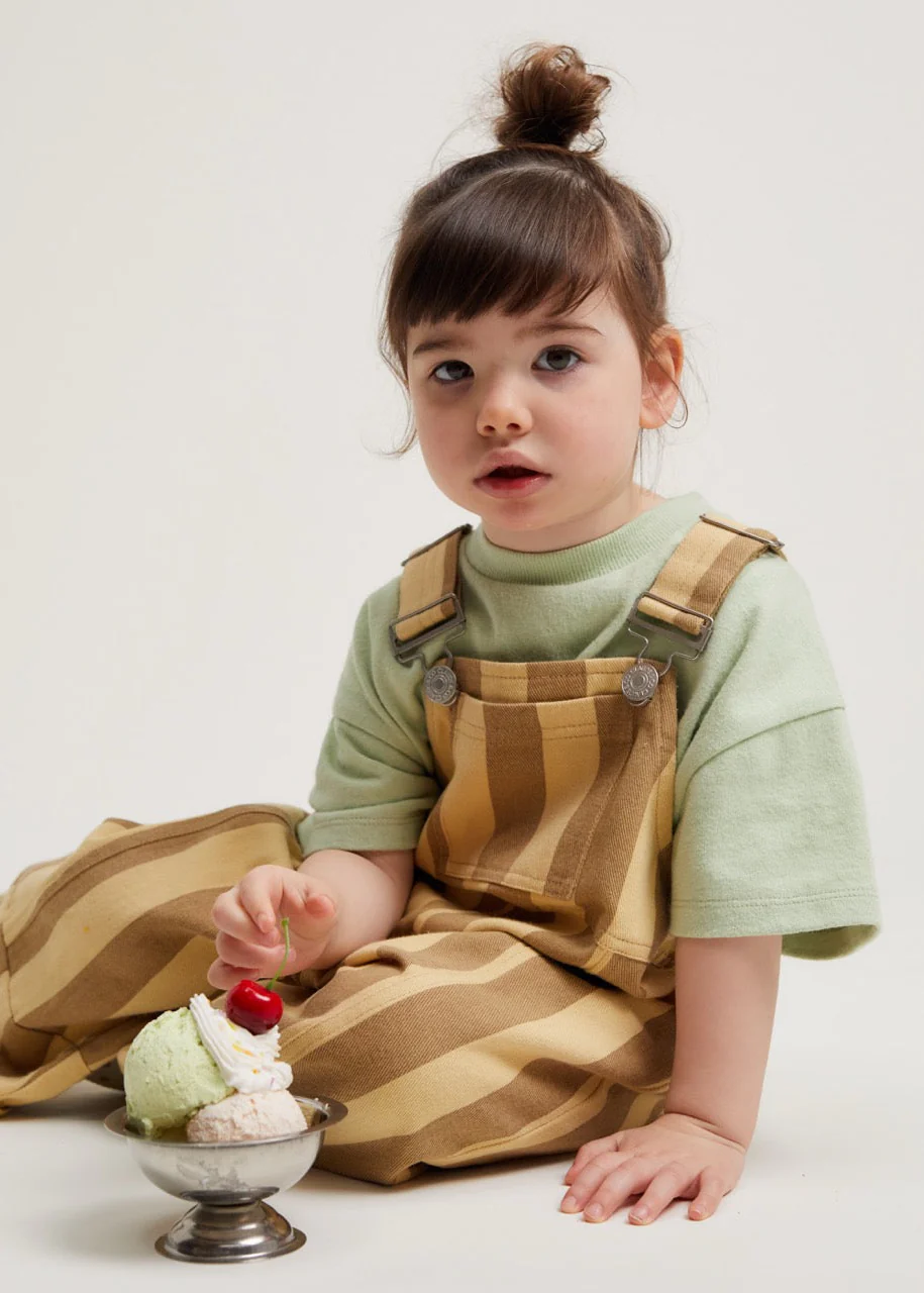 Blythe Banoffee Stripe Dungarees
