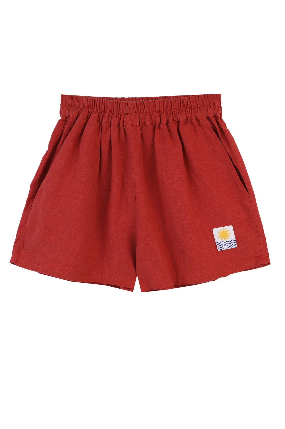 Basic Linen Shorts - Paprika