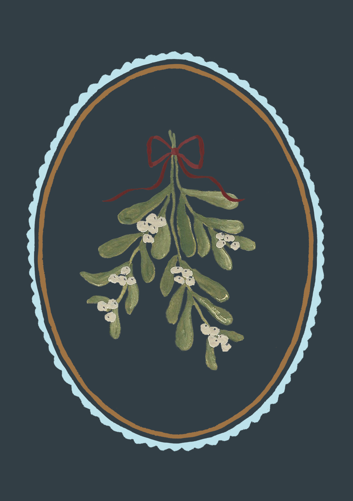 Mistletoe Christmas card