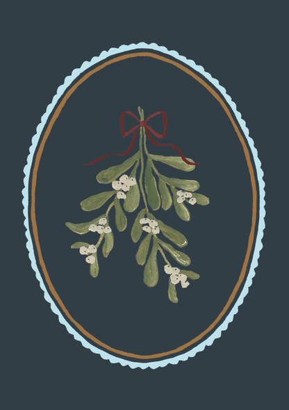 Mistletoe Christmas card
