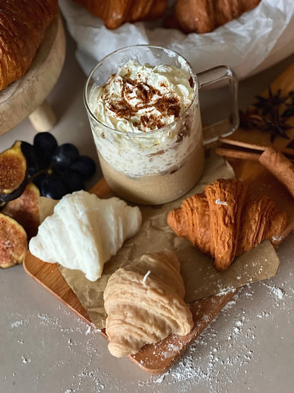 Soy Wax Croissant Candle|Bakery candle|Breakfast candle: Light Brown / Cheese Cake