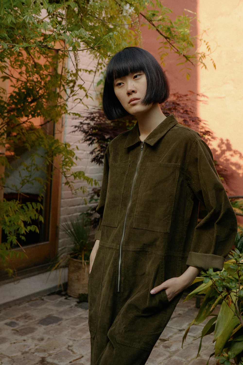 Dominic Boilersuit - Dark Olive Corduroy