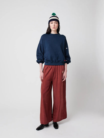 Burgundy Flared Long Pants