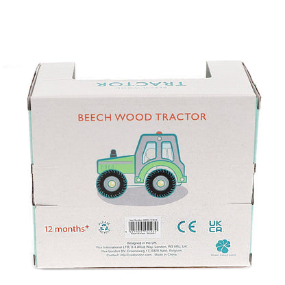 Wooden Push Along Vehicle Toy - Tractor