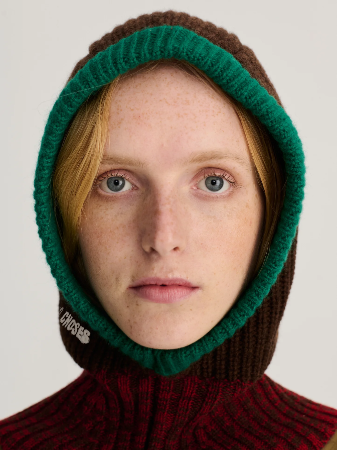 Colour Block Merino Wool Balaclava
