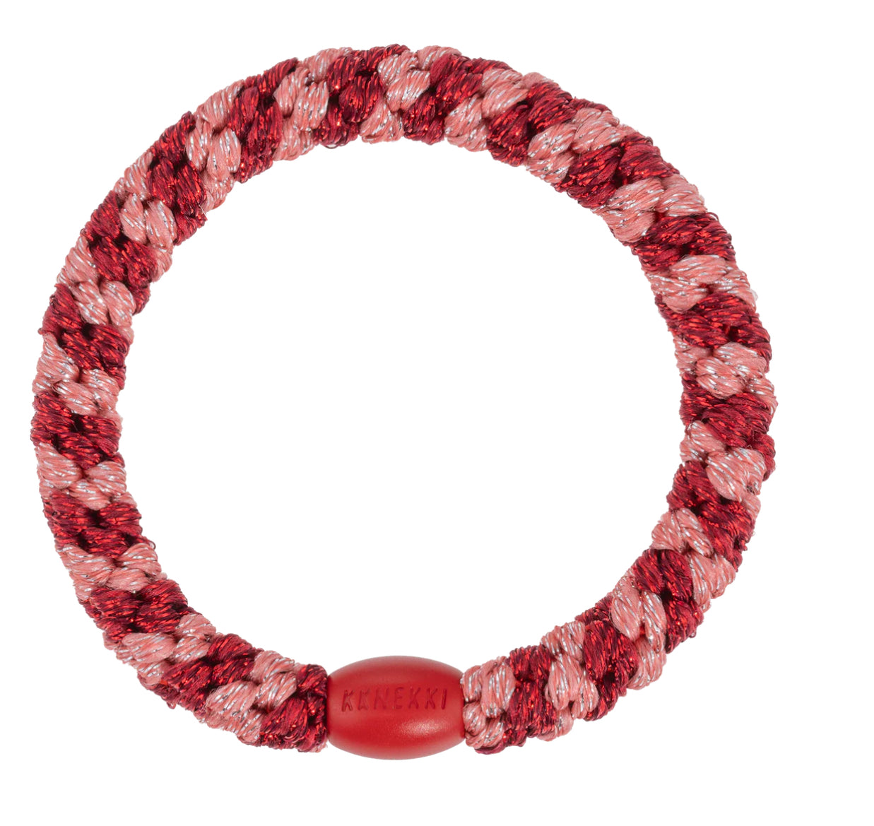 Hair Tie - Coral Bordeaux Glitter