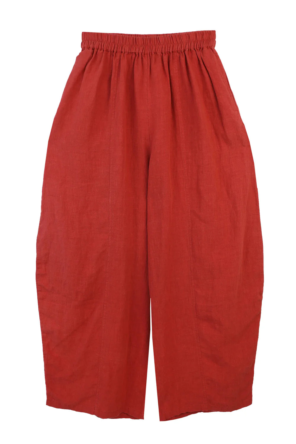 Basic Linen Trousers - Paprika