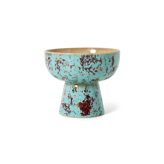 70s Ceramics Tapas Bowl On Base - Small Patina