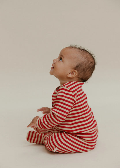 Milking It Crimson Stripe Onsie
