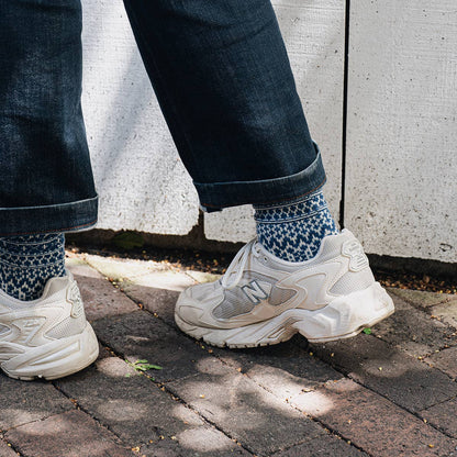 NK0101 Wool Jacquard Socks: Oatmeal / M (USM7-9/USW8-10/EUR40-43)