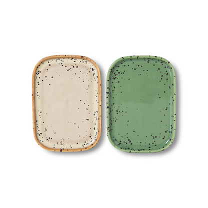 70’s Ceramic: Small Trays Crayon Set Of 2