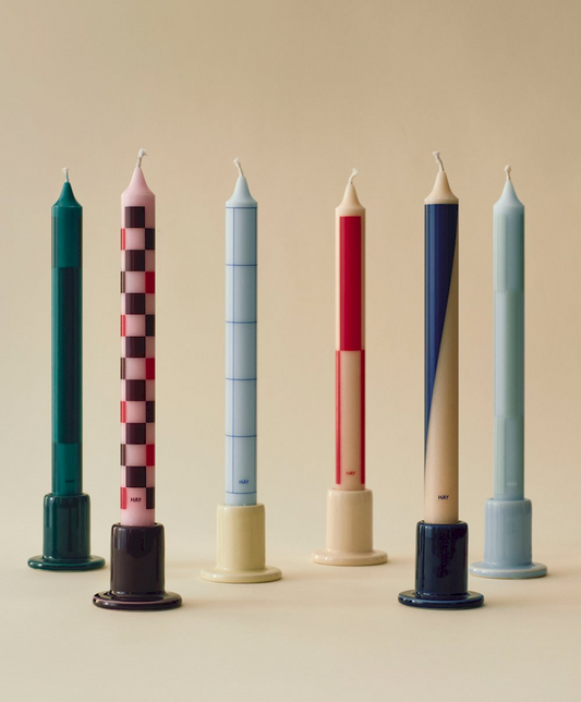 Tube Candle Holder  - Small Pale Blue