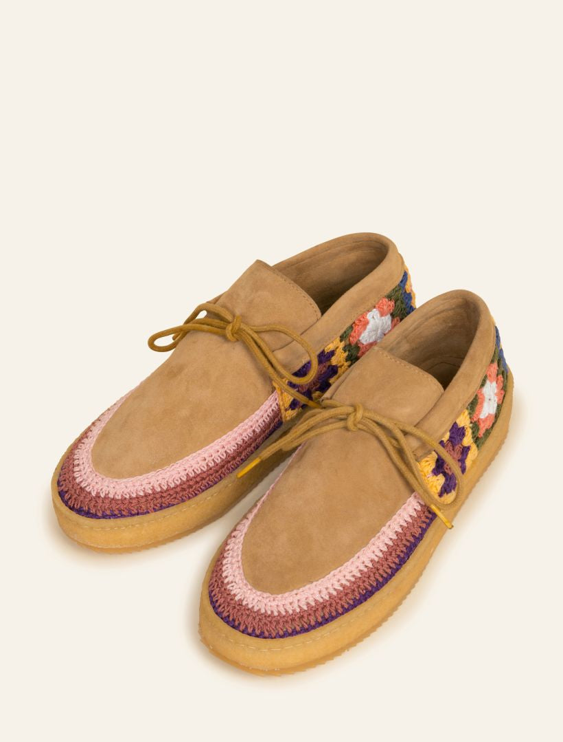 Komo Crepe Saffron Suede Multi