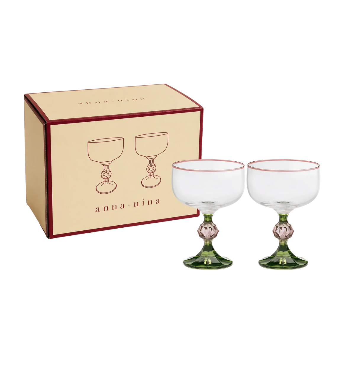 Evy Cocktail Glasses Set of 2