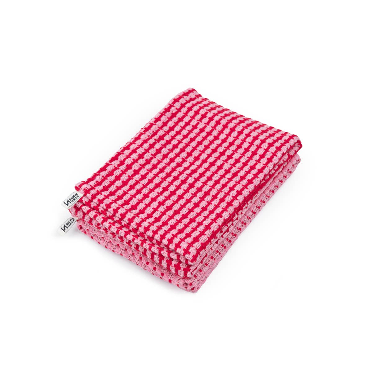 Recycled Materials Tea Towel 2 Pack:  Pink