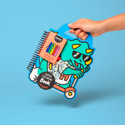 Super Colouring Book & Stickers - Dino