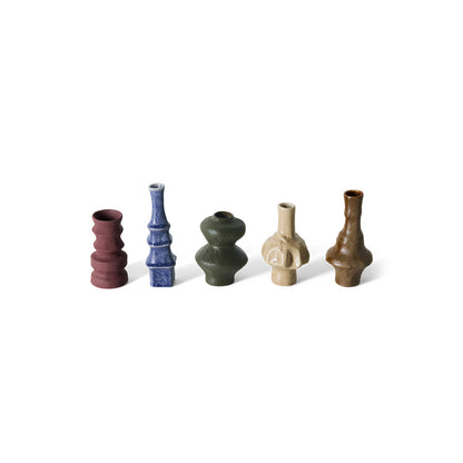 70’s Ceramics: Small Vases Palette (Set of 5)