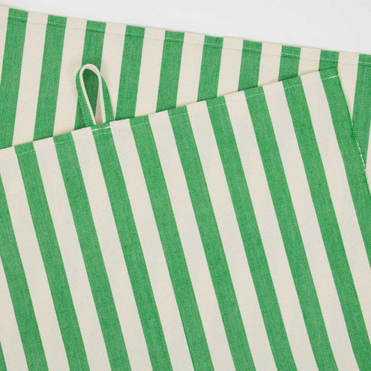 Lia Tea Towel - Green/Off-White