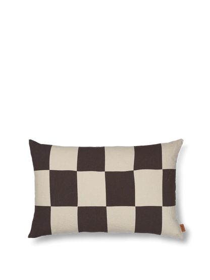 Fold Patchwork Cushion - Coffee / Undyed