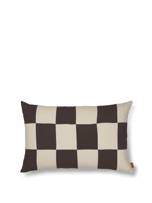 Fold Patchwork Cushion - Coffee / Undyed