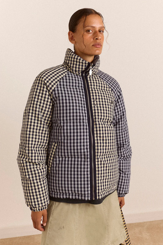 Reversible Opal Puffer - Mixed Gingham